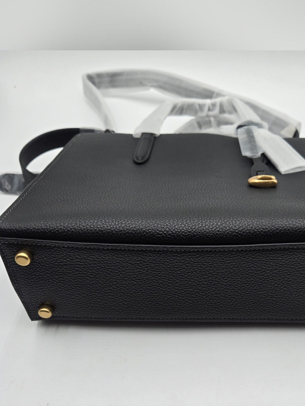 #  Coach Polished Pebble Leather Carter Carryall 28 Black - Picture 5 of 15